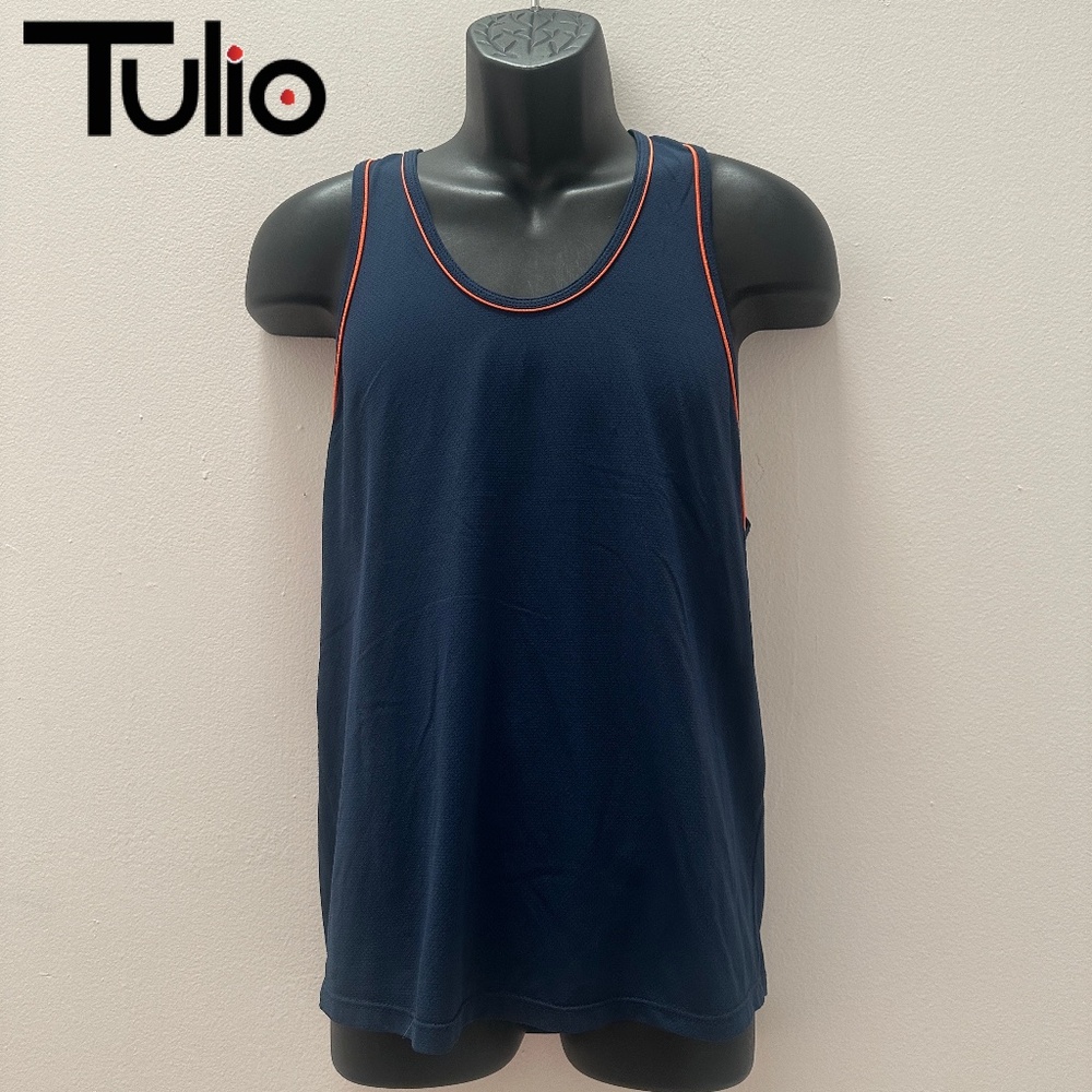 Tulio Mesh Tank Top Small Gently worn 100% polyamide pinpoint mesh